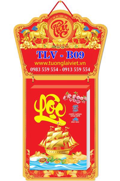 In Lịch bloc treo tường Chữ Phúc