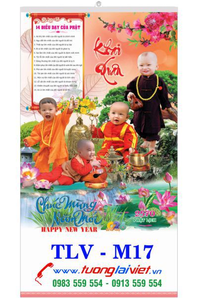 In Lịch nẹp thiếc Những Điều Phật Dạy