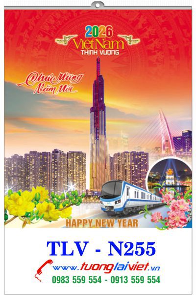 In Lịch treo tường 5 tờ Cảnh Đẹp Quê Hương