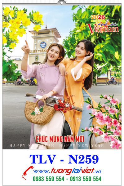 In Lịch treo tường 5 tờ Dáng Việt
