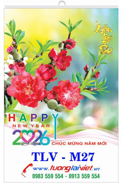 In Lịch treo tường 5 tờ Lộc Xuân