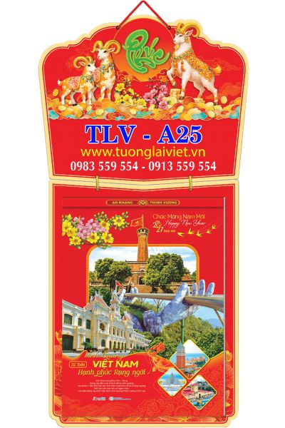 In Lịch treo tường 52 Tờ Bìa Chữ Nổi