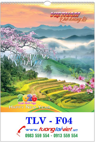 In Lịch treo tường 7 tờ Cảnh Đẹp Quê Hương