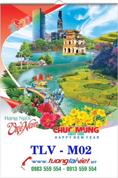 In Lịch treo tường 7 tờ Danh Lam Thắng Cảnh