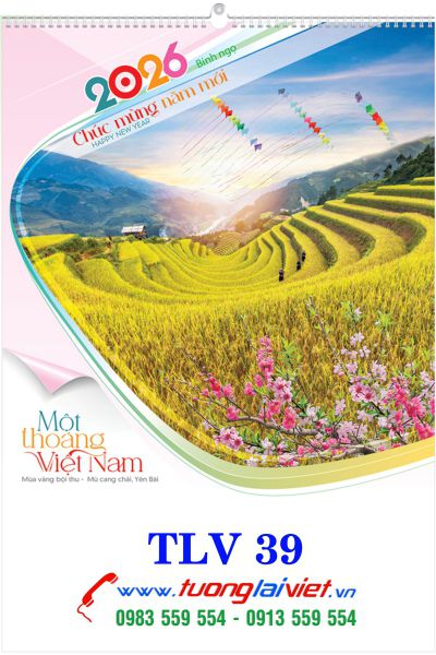 In Lịch treo tường 7 tờ Du Lịch Việt Nam