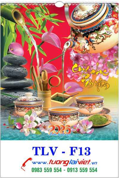 In Lịch treo tường 7 tờ Trà Đạo
