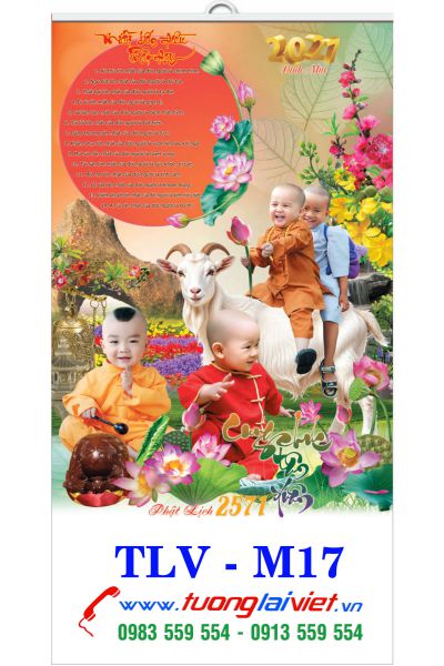 In Lịch treo tường nẹp thiếc Lời Phật Dạy