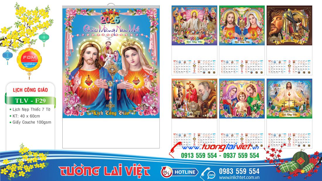 Lịch nẹp thiếc Lịch Công Giáo