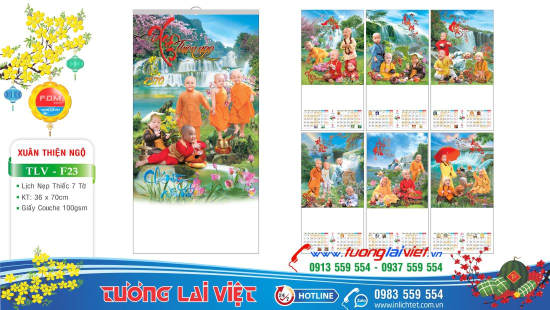 Lịch nẹp thiếc Xuân An Lạc