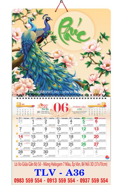 Lịch treo tường 13 tờ Xuân Đại Cát