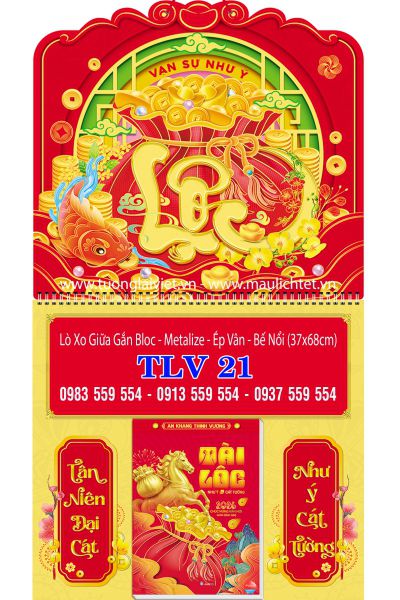 Lịch treo tường 365 ngày Chữ Lộc