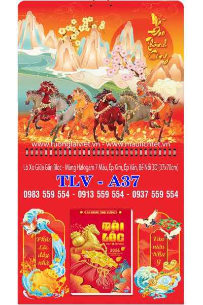 Lịch treo tường 365 ngày Khai Xuân Khởi Lộc