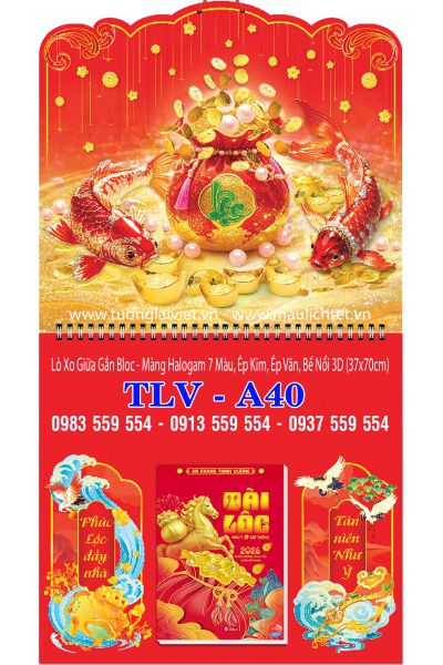 Lịch treo tường 365 ngày Khởi Lộc Khai Xuân