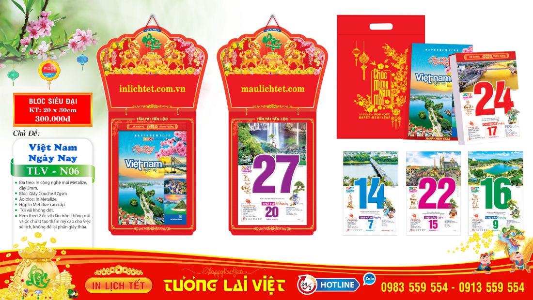 Lịch treo tường 365 ngày Thắng Cảnh Việt Nam