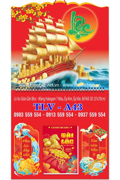 Lịch treo tường 365 ngày Thuận Buồm Xuôi Gió