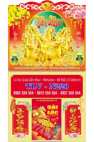 Lịch treo tường 365 ngày Xuân Tài Lộc