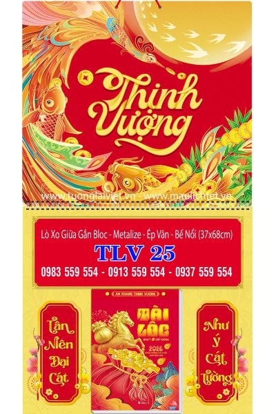 Lịch treo tường 365 ngày Xuân Thịnhn Vượng