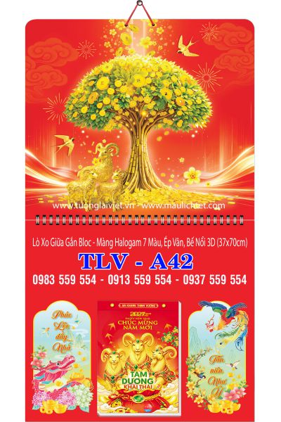 Lịch treo tường 365 tờ Lộc Kim Tiền