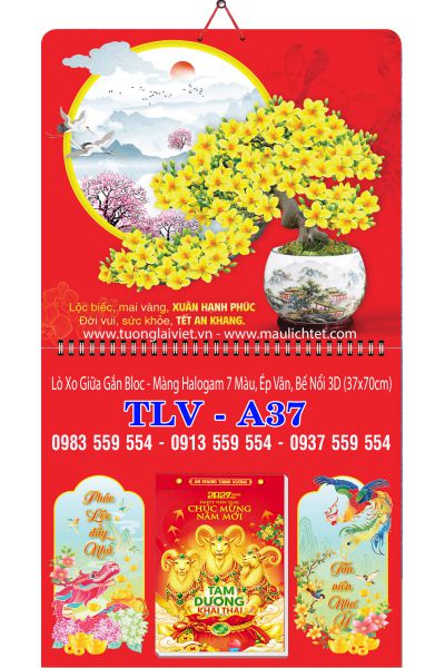 Lịch treo tường 365 tờ Mai Ngày Tết
