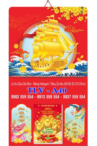 Lịch treo tường 365 tờ Thuận Buồm Xuôi Gió