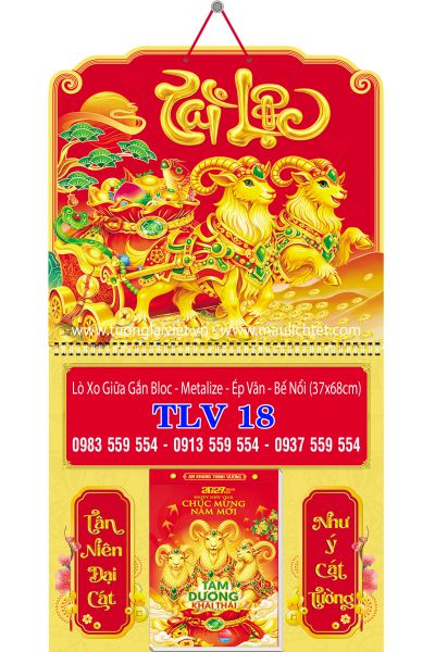 Lịch treo tường 365 tờ Xuân Tài Lộc