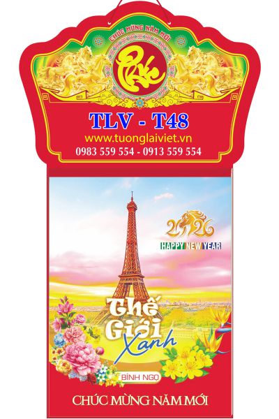 Lịch treo tường 52 Tờ Chữ Phúc