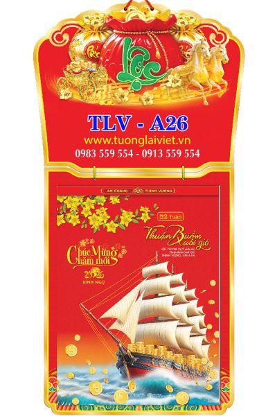 Lịch treo tường 52 Tờ Thuận Buồm Xuôi Gió