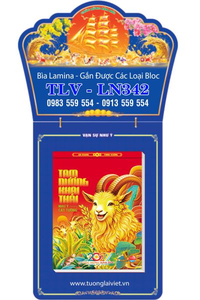 Lịch treo tường laminate Bìa Màu Xanh