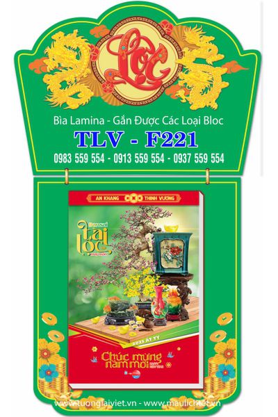 Lịch treo tường laminate Bìa Xanh Lá