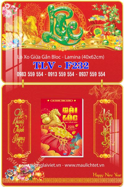 Lịch treo tường laminate Lộc Xuân