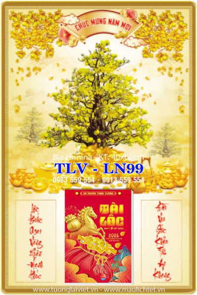 Lịch treo tường laminate Mai Xuân