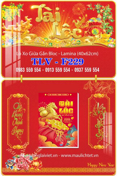 Lịch treo tường laminate Xuân Đại Cát